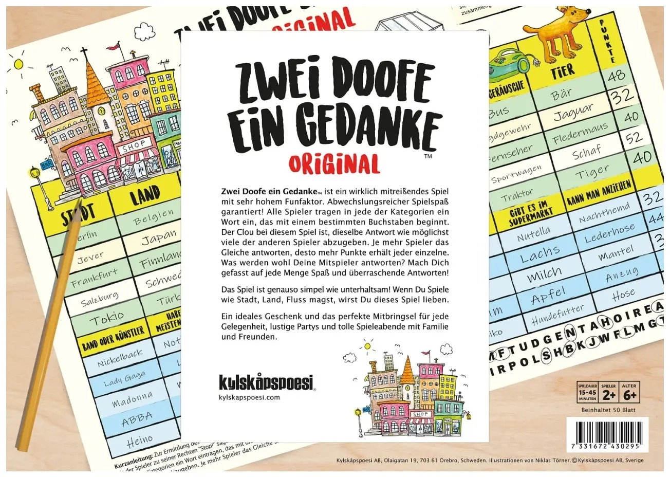 Spielblock – Zwei Doofe ein Gedanke Original