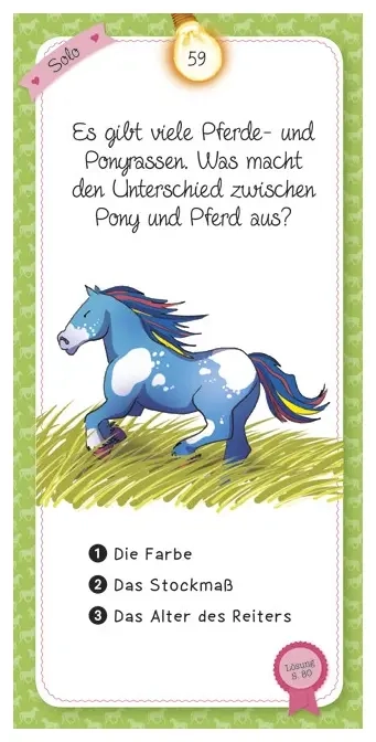 Das Quiz der Pferde und Ponys