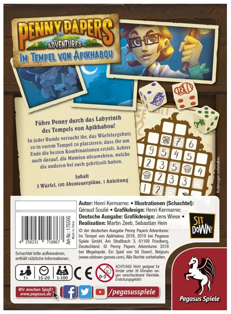 Penny Papers Adventures: Im Tempel von Apikhabou