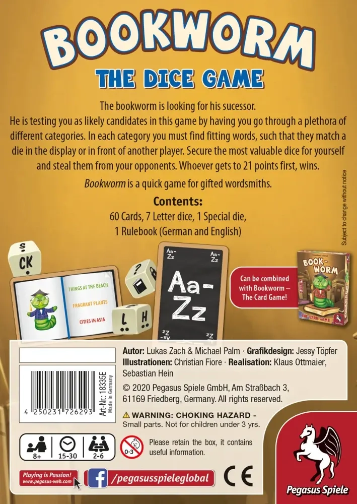 Bookworm - The Dice Game - EN