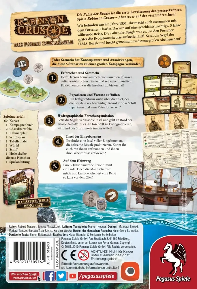 Robinson Crusoe Erweiterung - Die Fahrt der Beagle