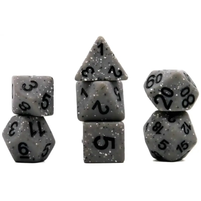 Würfelset Mehrfarbig: Granite Grey (7)