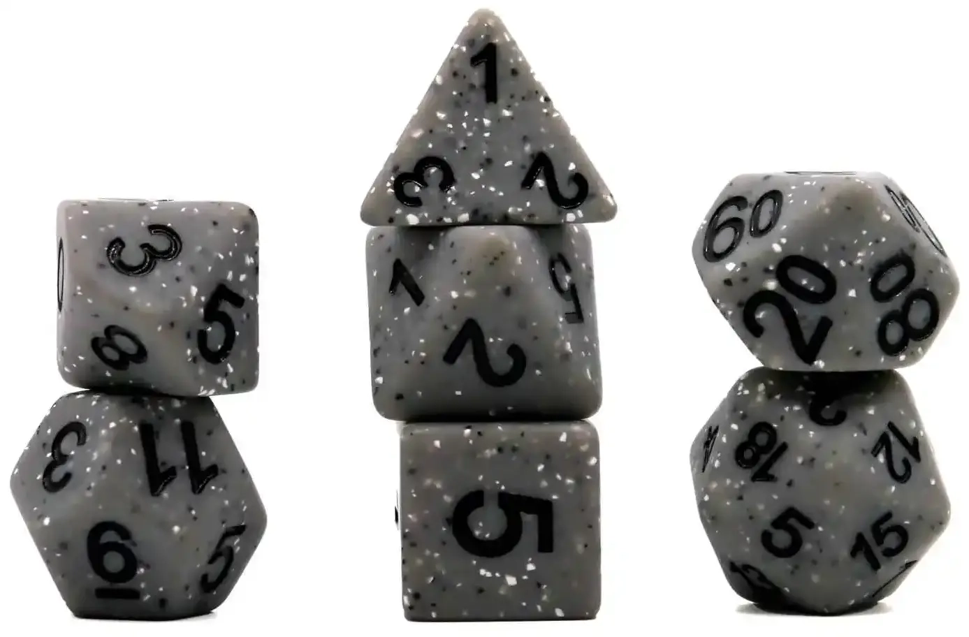Würfelset Mehrfarbig: Granite Grey (7)
