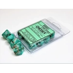 Marble Oxi-Copper/white Set of Ten d10s