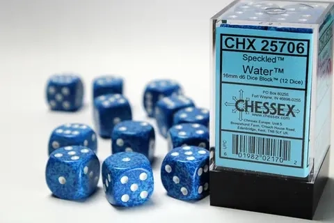 Dice Sets Water Speckled 16mm d6 (12)