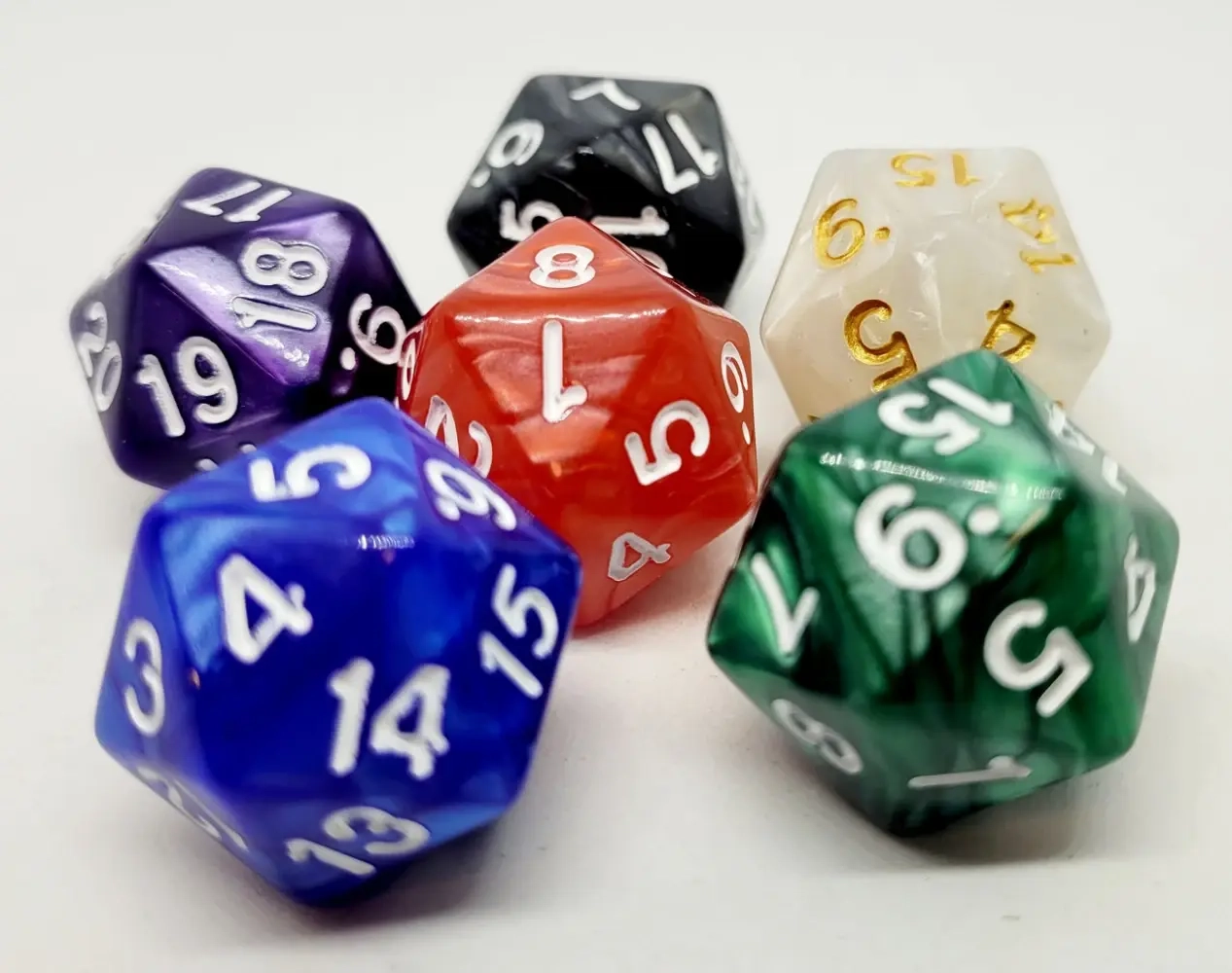 Würfelset: Spindown D20 (6 Stück)