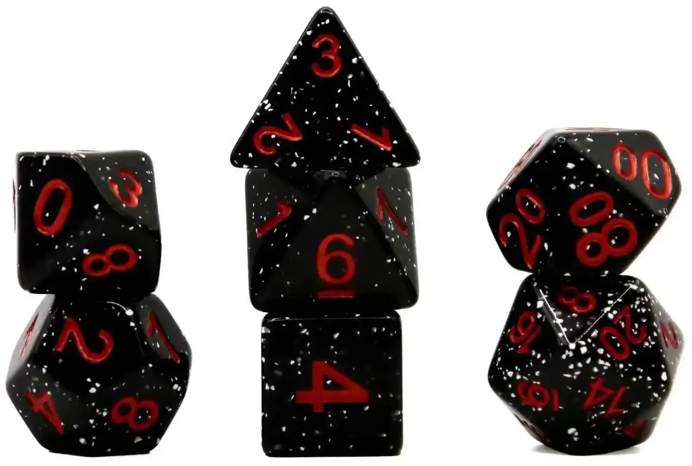Würfelset Mehrfarbig: Granite Black (7)