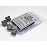 Opaque Polyhedral Ten d10 Set - Dark Grey/copper (10)