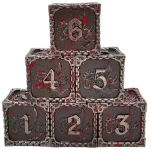 Würfelset D6: Metall Dragon (6)