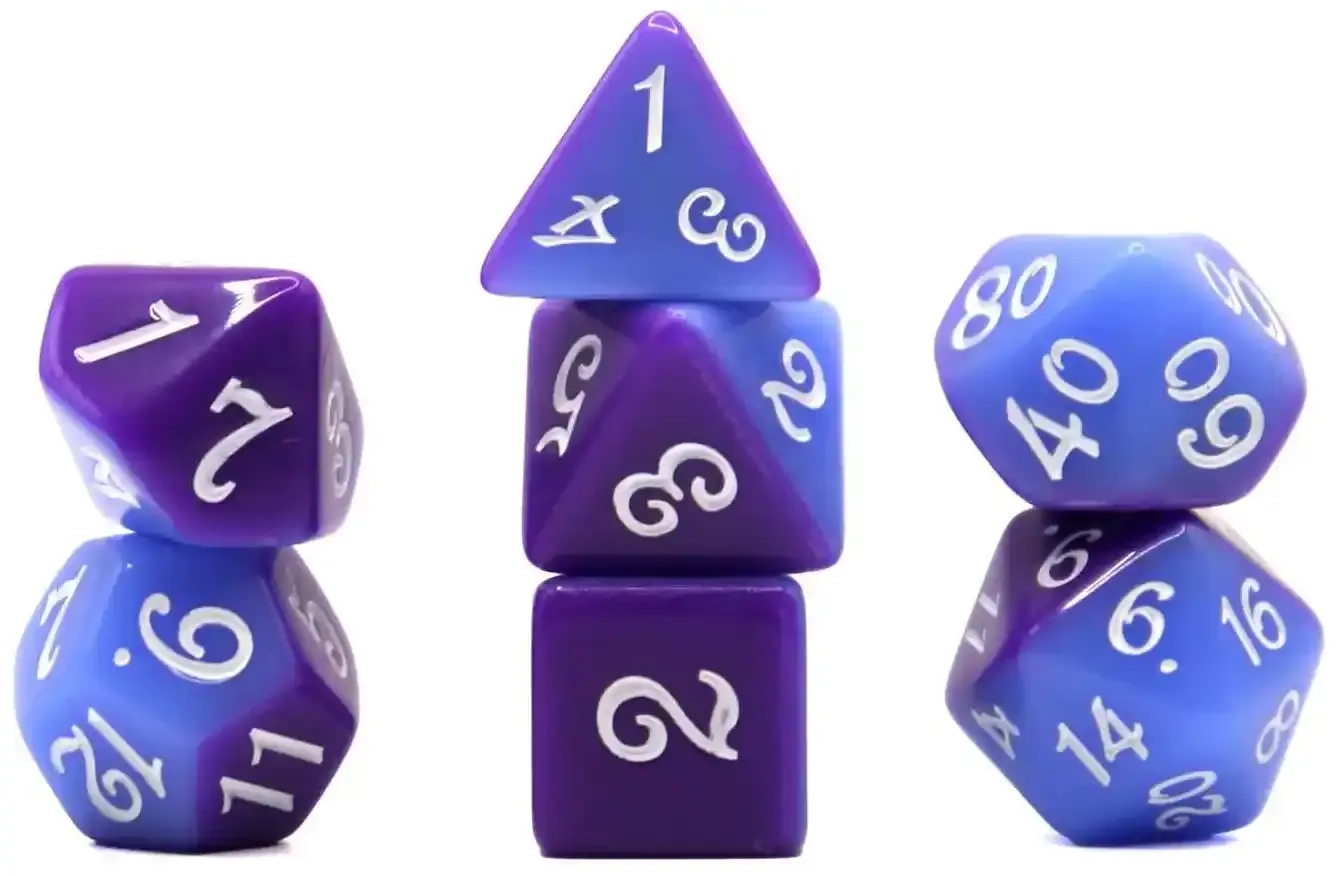 Würfelset Fable: Aladin (Blau / Violet)(7)