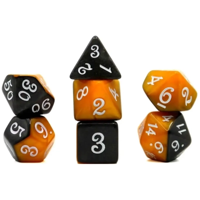 Würfelset Fable: Puss in Boots (Orange/ Schwarz) (7)