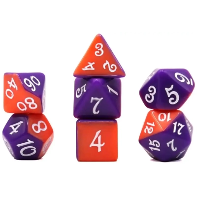 Würfelset Fable: Rapunzel (Orange/ Violet) (7)
