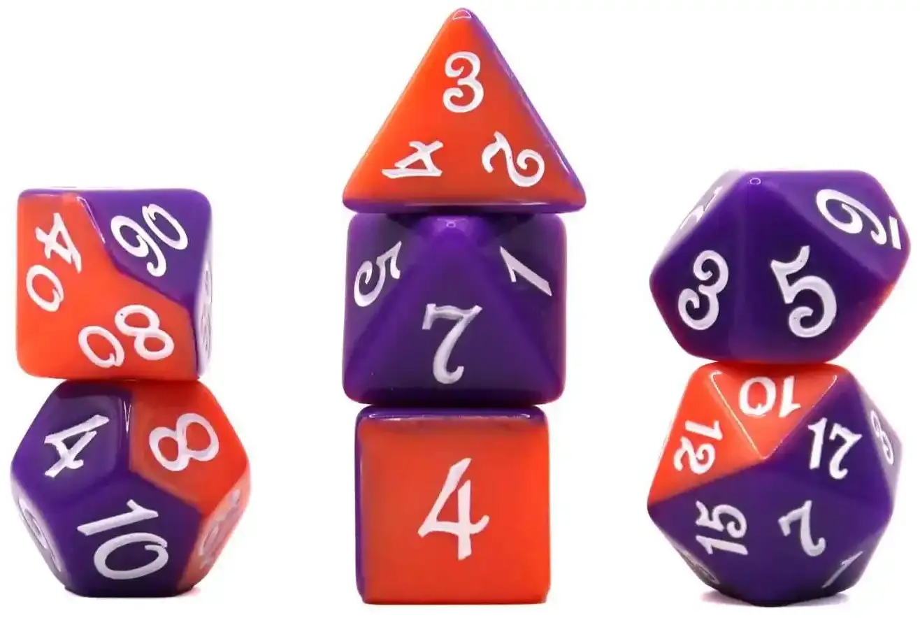 Würfelset Fable: Rapunzel (Orange/ Violet) (7)