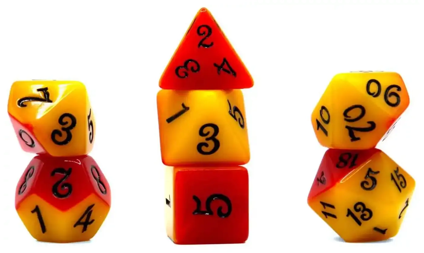Würfelset Fable: Rumpelstiltskin (Gelb/Rot) (7)