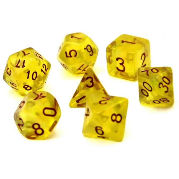 Würfelset Galaxy: Ginger (Gelb) (7)