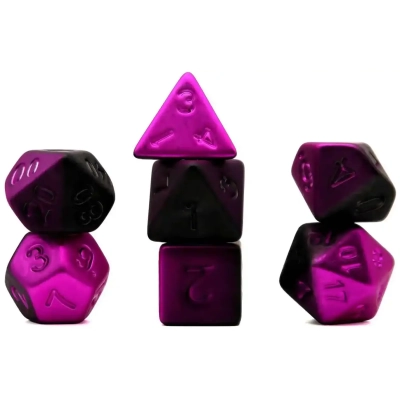 Würfelset Plated: Matt Purple (7)