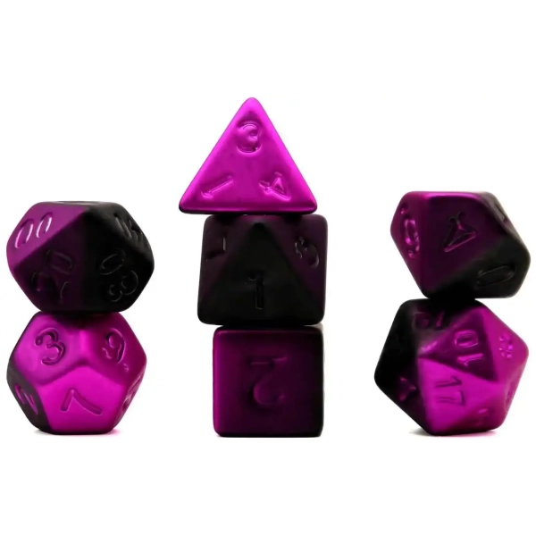 Würfelset Plated: Matt Purple (7)