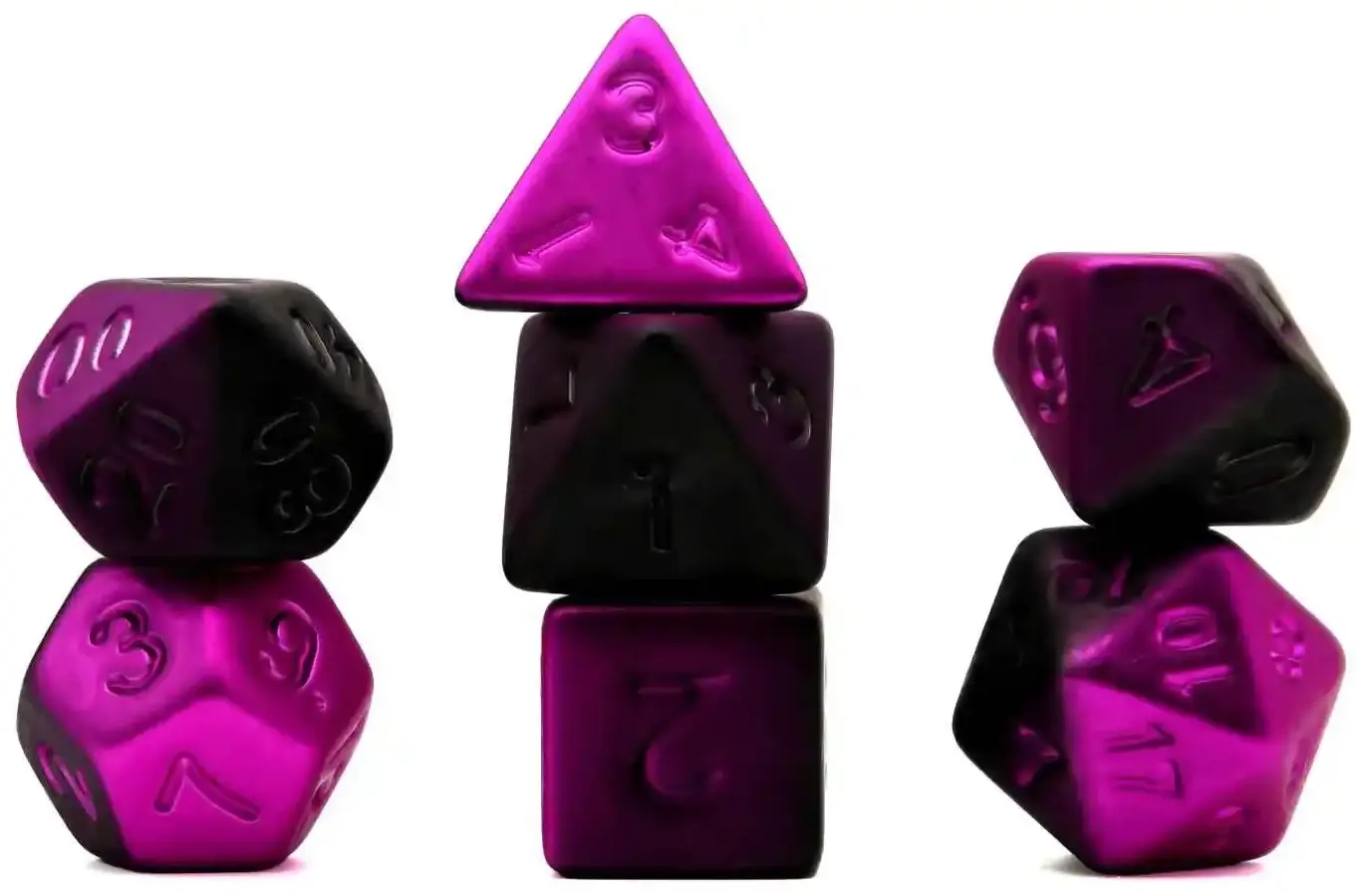 Würfelset Plated: Matt Purple (7)