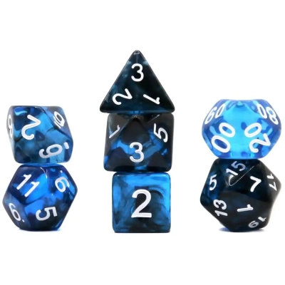 Würfelset Transparent: Nebula Midnight (7)