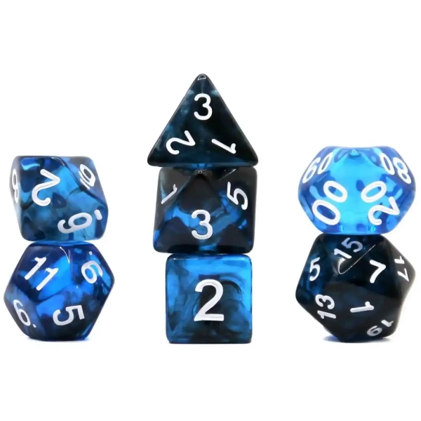 Würfelset Transparent: Nebula Midnight (7)