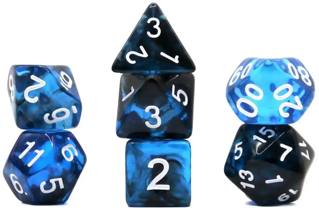 Würfelset Transparent: Nebula Midnight (7)