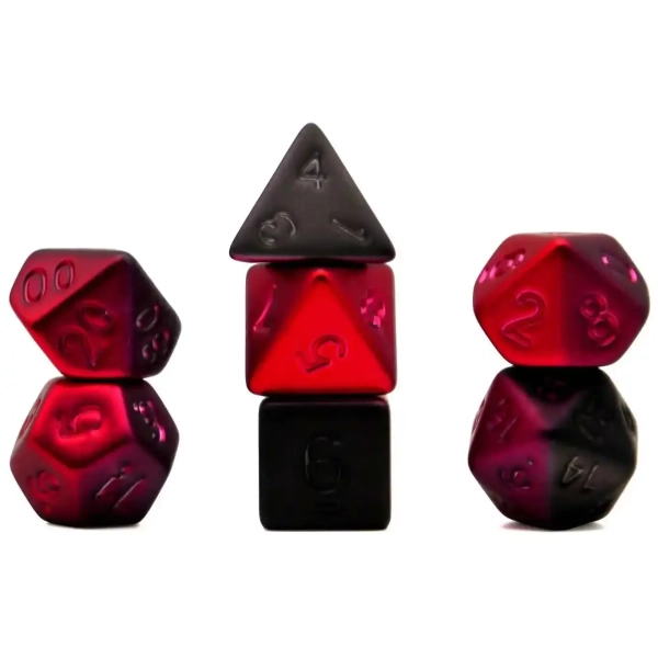 Würfelset Plated: Matt Red (7)