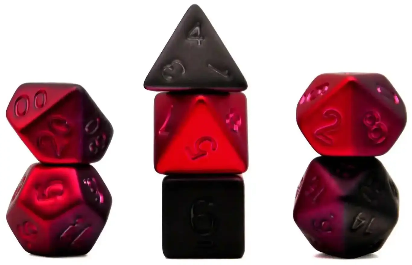 Würfelset Plated: Matt Red (7)
