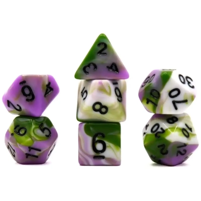 Würfelset Mehrfarbig: The Real Joker (Weiss/Grün/Pink) (7)