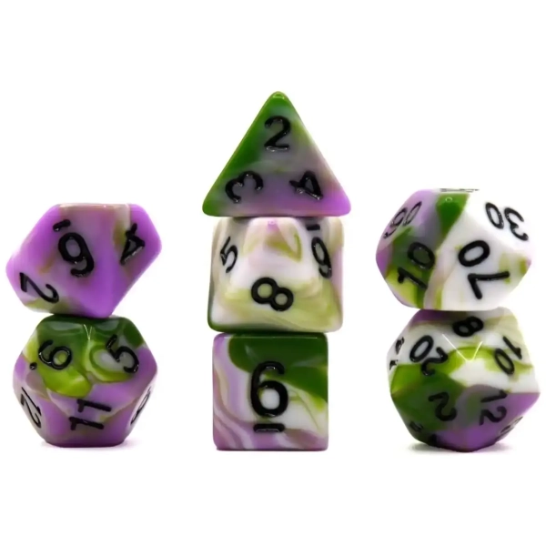 Würfelset Mehrfarbig: The Real Joker (Weiss/Grün/Pink) (7)