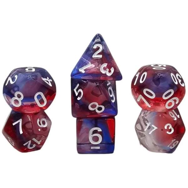 Würfelset Transparent: Nebula Burst (7)