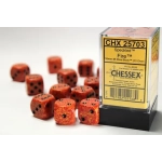 Dice Sets Fire Speckled 16mm d6 (12)