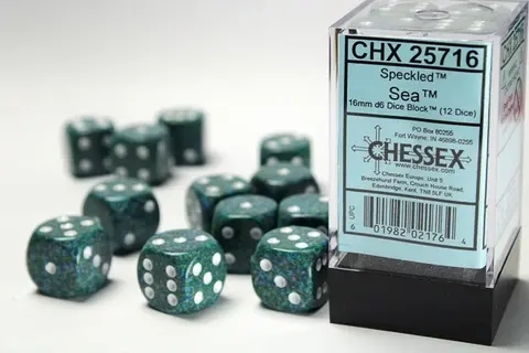 Dice Sets Sea Speckled 16mm d6 (12)
