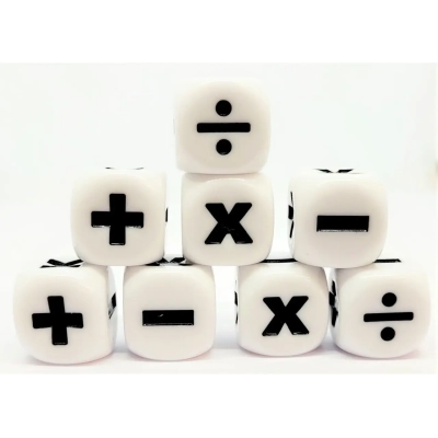 Würfelset: Math +,-,x,% (12)