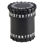 Runic Black Leather Dice Cup