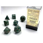 Dice Sets Green/Copper Dusty Opaque Polyhedral 7-Die Set