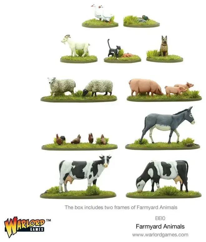 Bolt Action 2 Scenery Farmyard Animals - EN