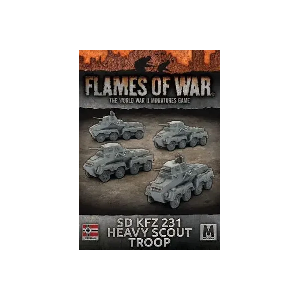 Flames of War Sd KfZ 223 Heavy Scout Troop (x4)