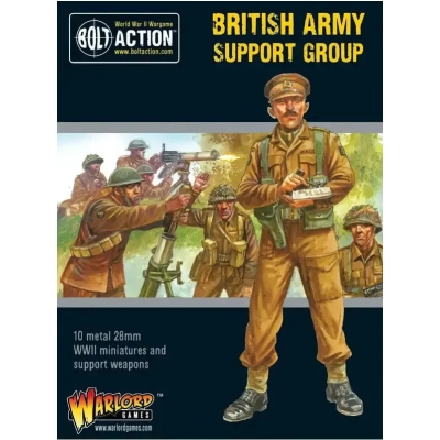 Bolt Action 2 British Army Support Group (HQ, Mortar & MMG) - EN