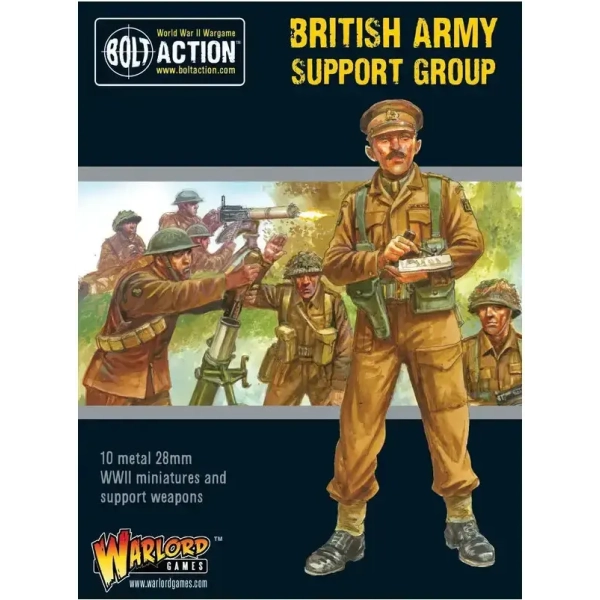 Bolt Action 2 British Army Support Group (HQ, Mortar & MMG) - EN