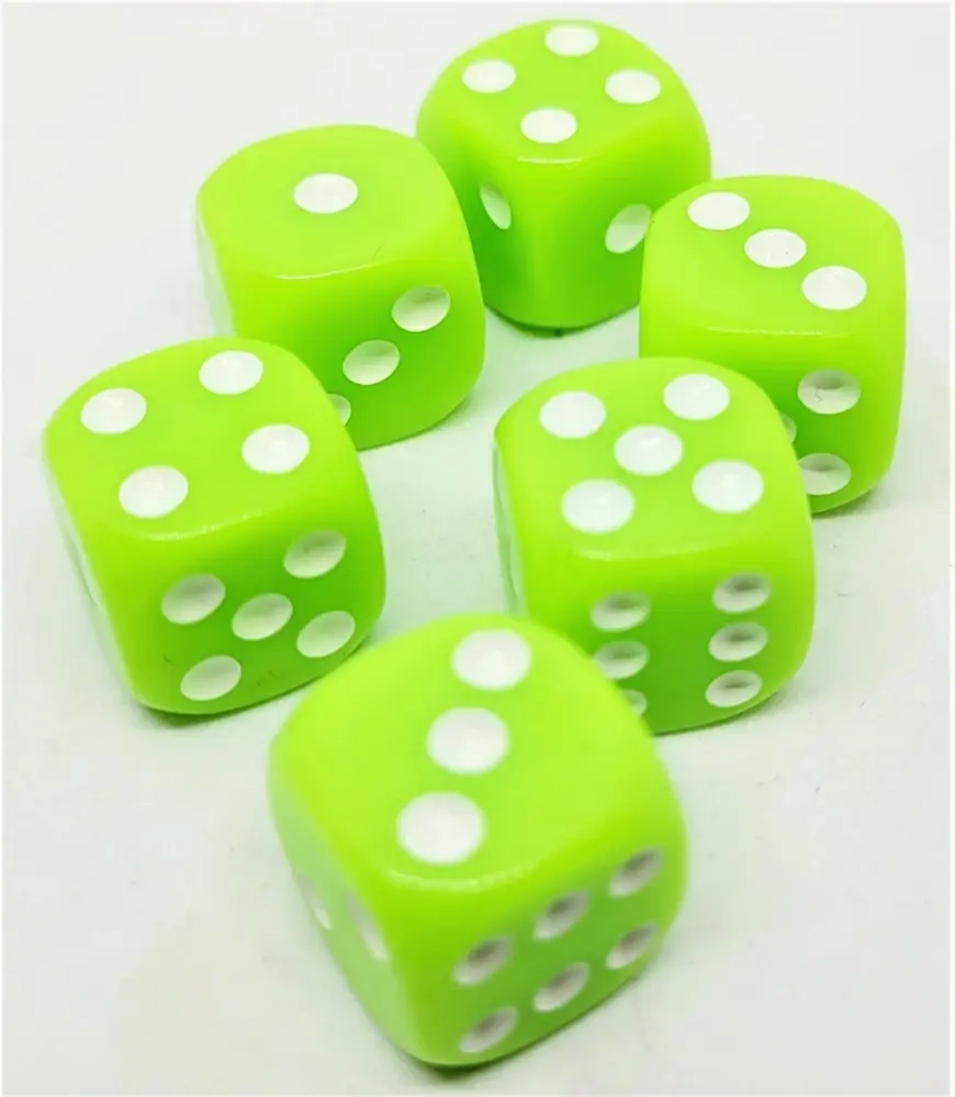 Würfelset D6: Pastell Green (12)