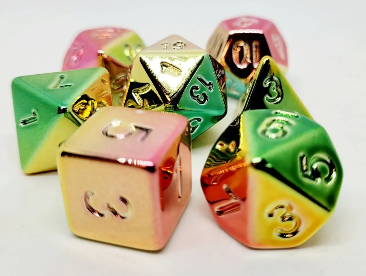 Würfelset Shiny: bright Rainbow
