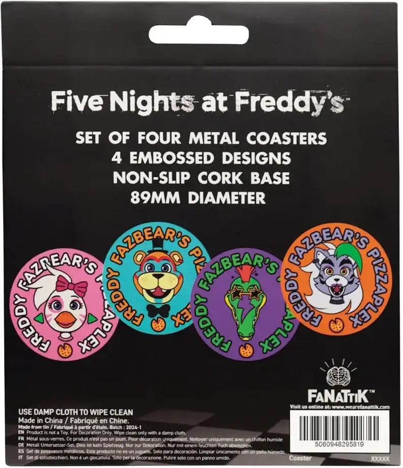Five Nights at Freddy's Printed Drinks Coasters