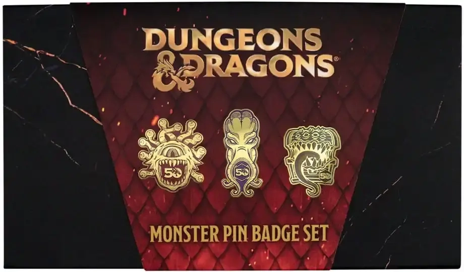 Dungeons & Dragons 50th Anniversary Set of 3 Pin Badges