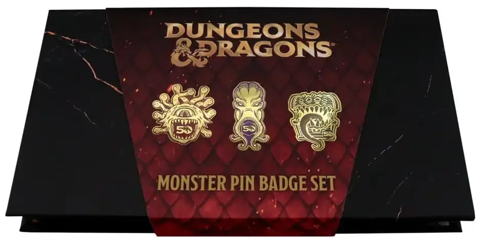 Dungeons & Dragons 50th Anniversary Set of 3 Pin Badges