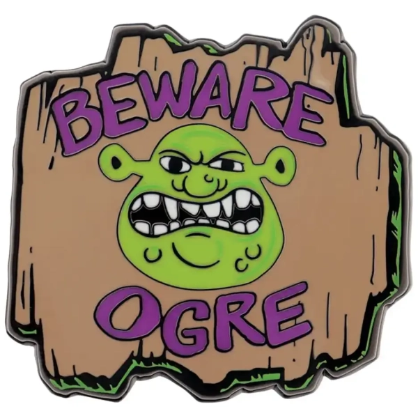 Shrek ‘Beware Ogre’ Pin Badge