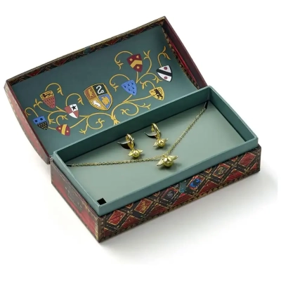 Quidditch earrings and necklace gift set