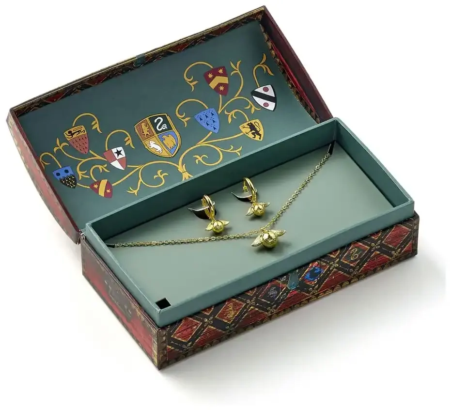 Quidditch earrings and necklace gift set