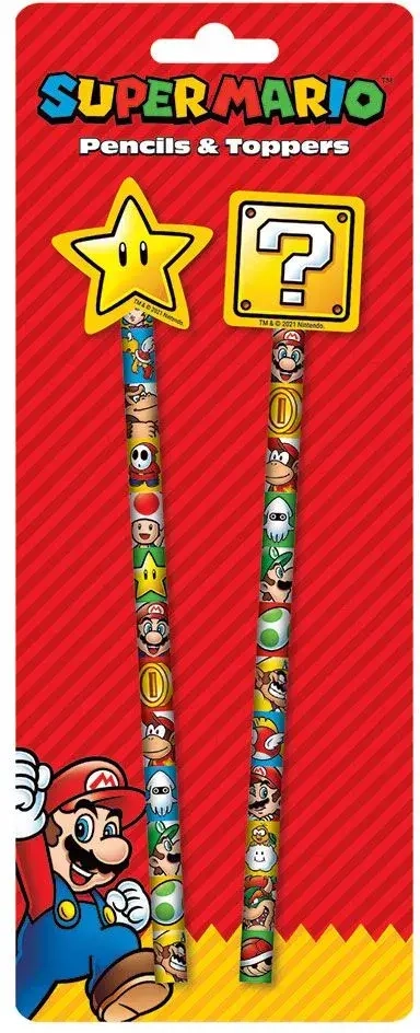 Super Mario (Core) Pencil Topper 2Pk