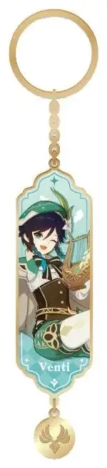 Genshin Impact - Character Drawing Card Metal Keychain: Venti