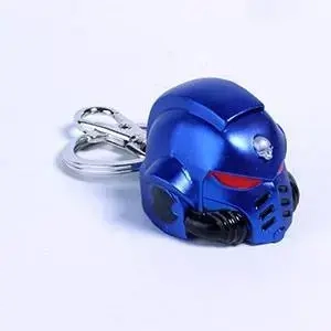 Primaris Space Marine Ultra Marines Helmet Keychain - Warhammer 40K
